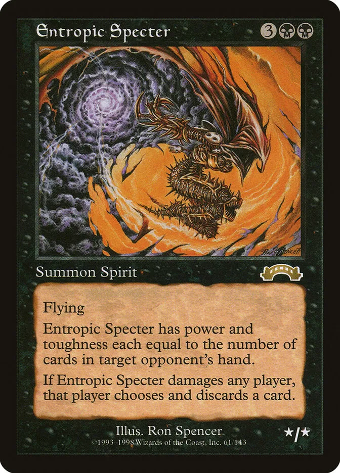 1998 Exodus Entropic Specter rare #61 rare card image