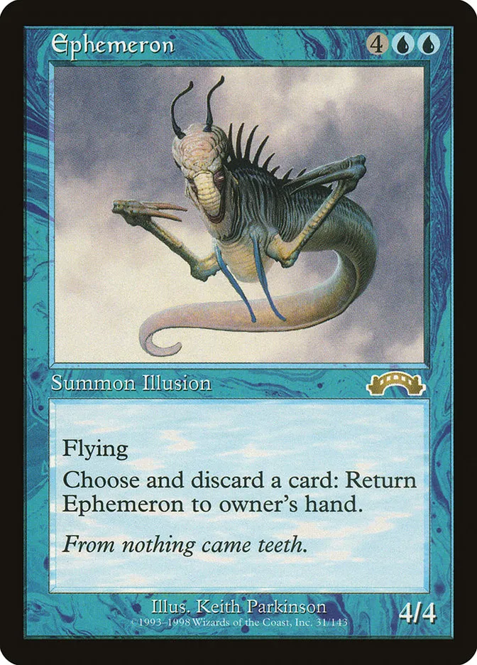 1998 Exodus Ephemeron rare #31 rare card image