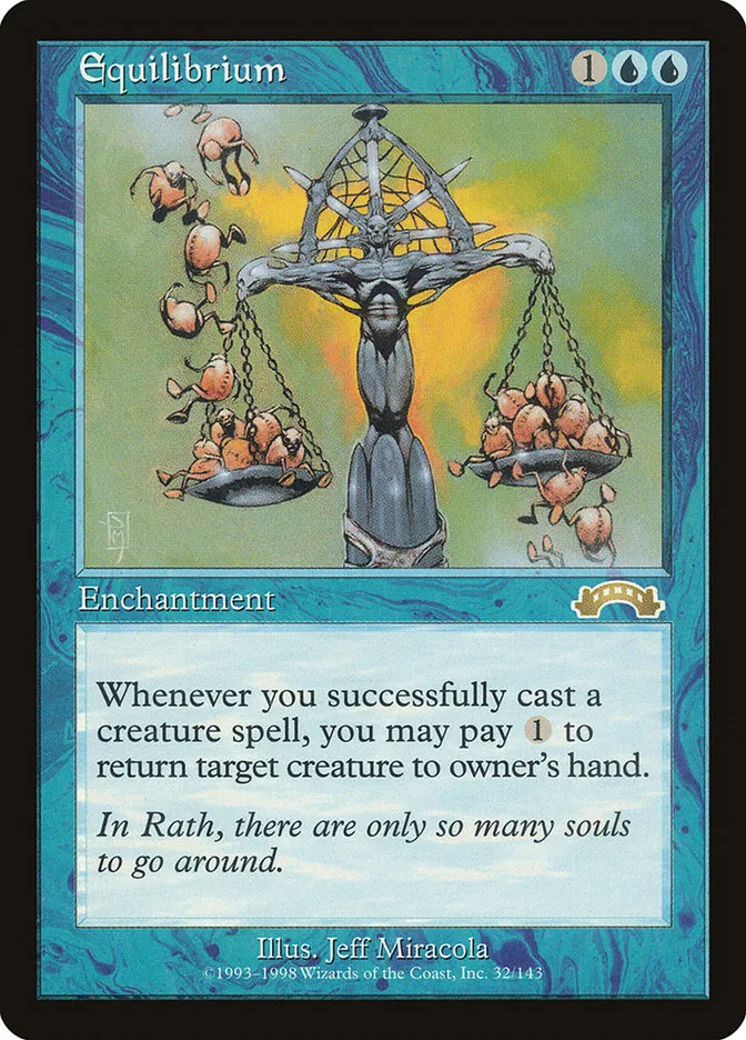 1998 Exodus Equilibrium rare #32 rare card image