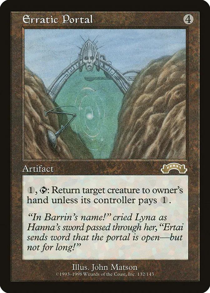 1998 Exodus Erratic Portal #132 rare card image
