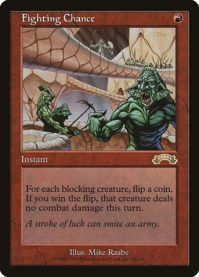 1998 Exodus Fighting Chance rare #82 rare card image