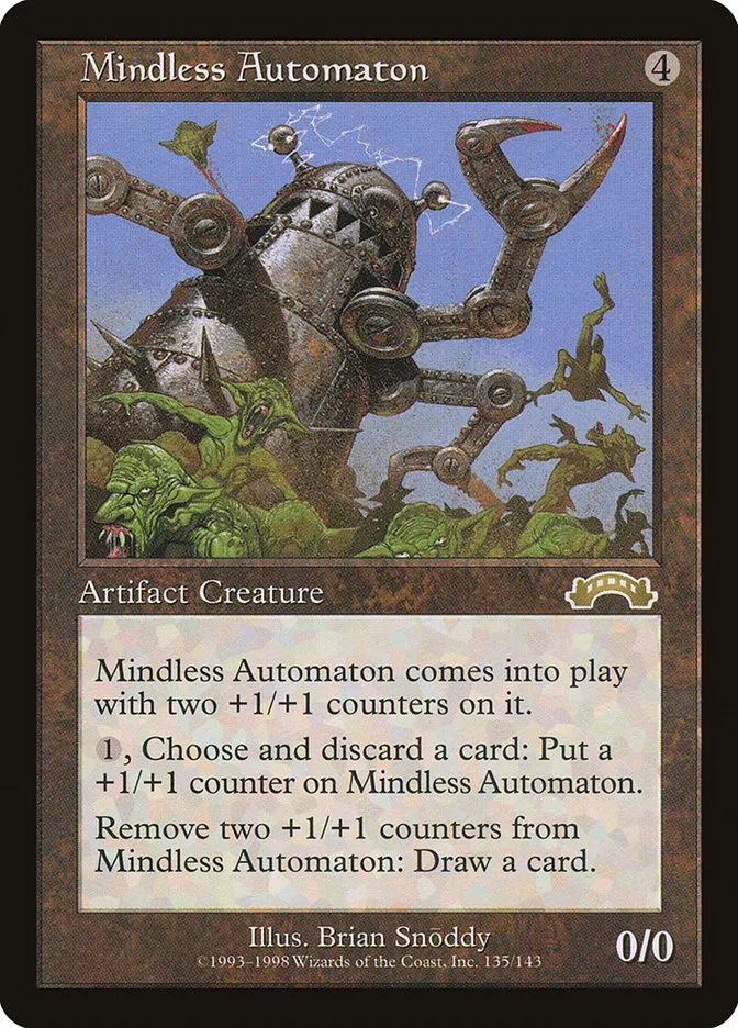 1998 Exodus Mindless Automaton rare #135 rare card image