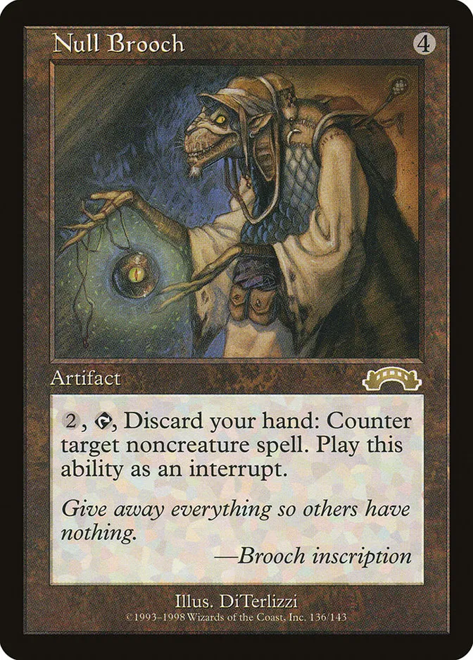 1998 Exodus Null Brooch rare #136 rare card image