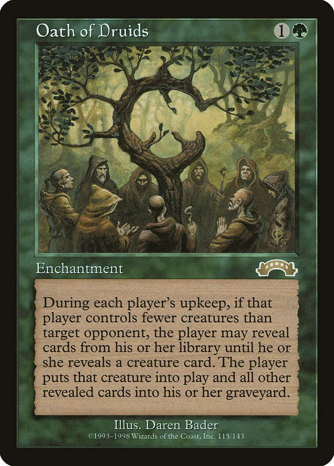 1998 Exodus Oath of Druids rare #115 rare card image