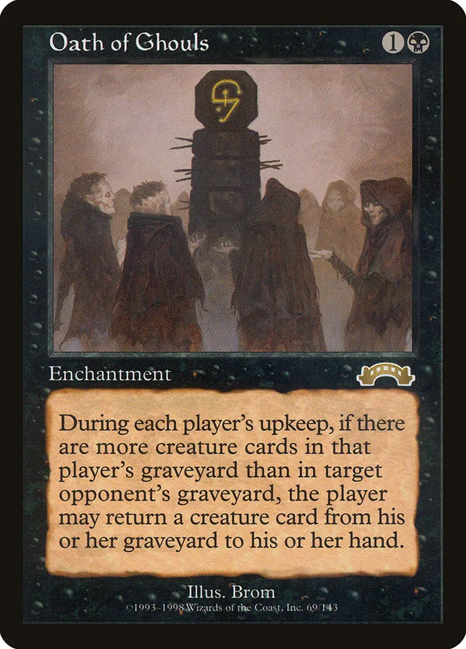 1998 Exodus Oath of Ghouls #69 rare card image