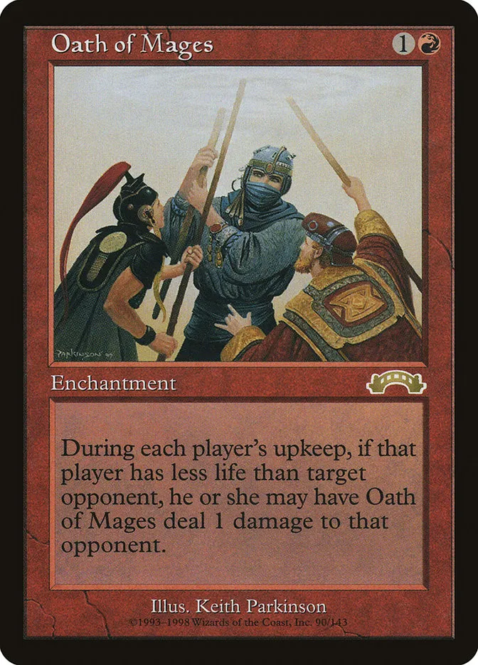 1998 Exodus Oath of Mages rare #90 rare card image
