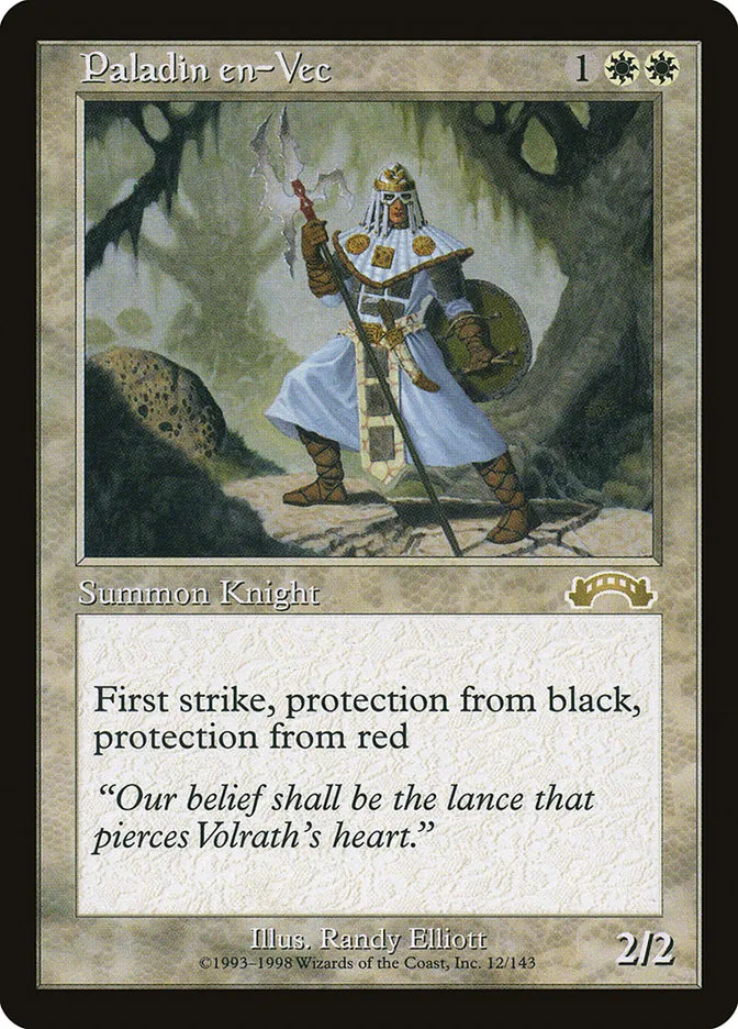 1998 Exodus Paladin en-Vec rare #12 rare card image