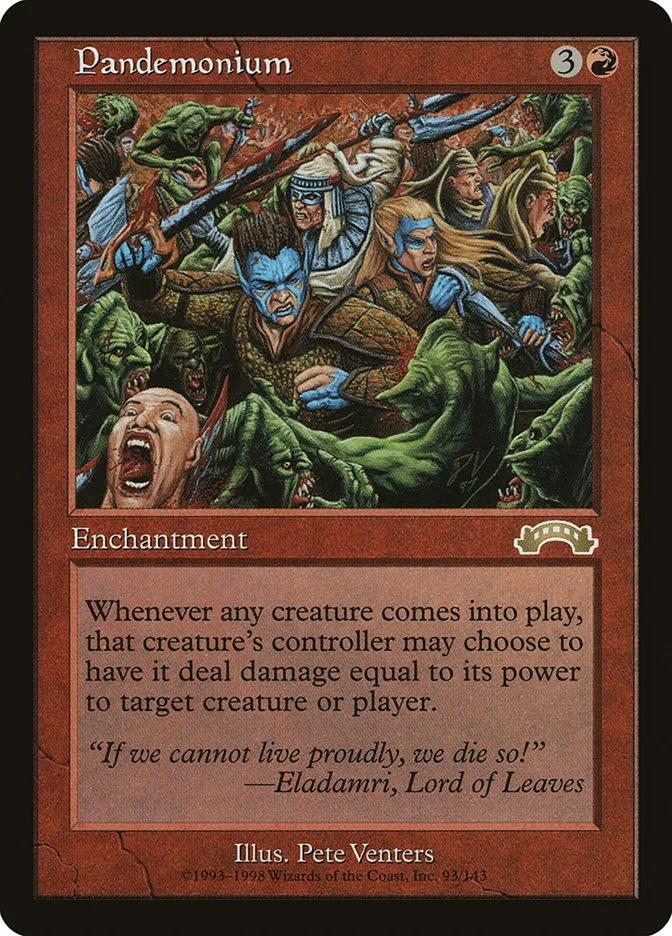 1998 Exodus Pandemonium rare #93 rare card image