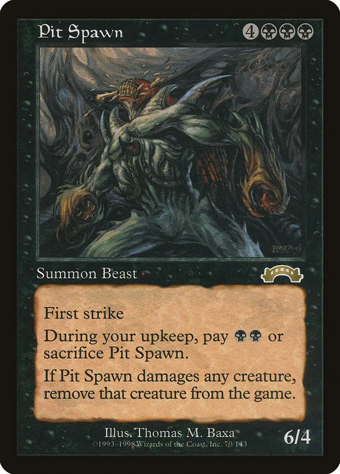 1998 Exodus Pit Spawn rare #70 rare card image