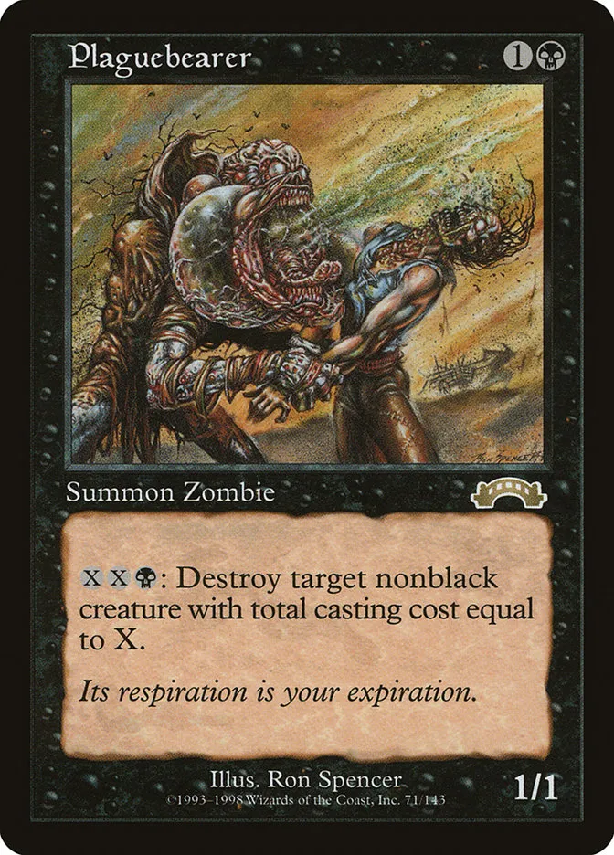 1998 Exodus Plaguebearer rare #71 rare card image