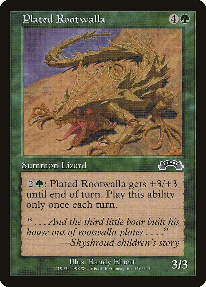 1998 Exodus Plated Rootwalla common #116 common card image