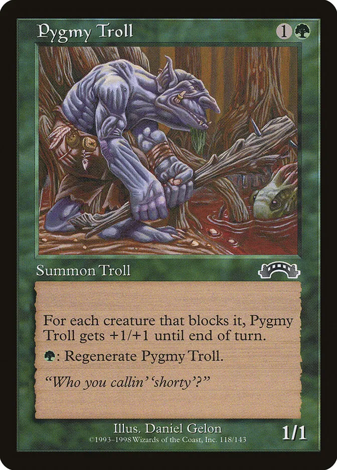 1998 Exodus Pygmy Troll common #118 common card image
