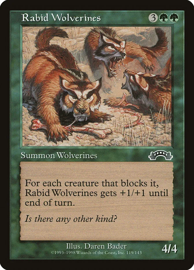 1998 Exodus Rabid Wolverines common #119 common card image