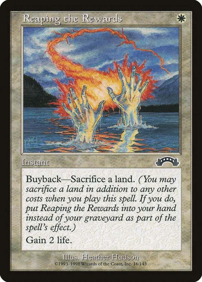1998 Exodus Reaping the Rewards common #16 common card image