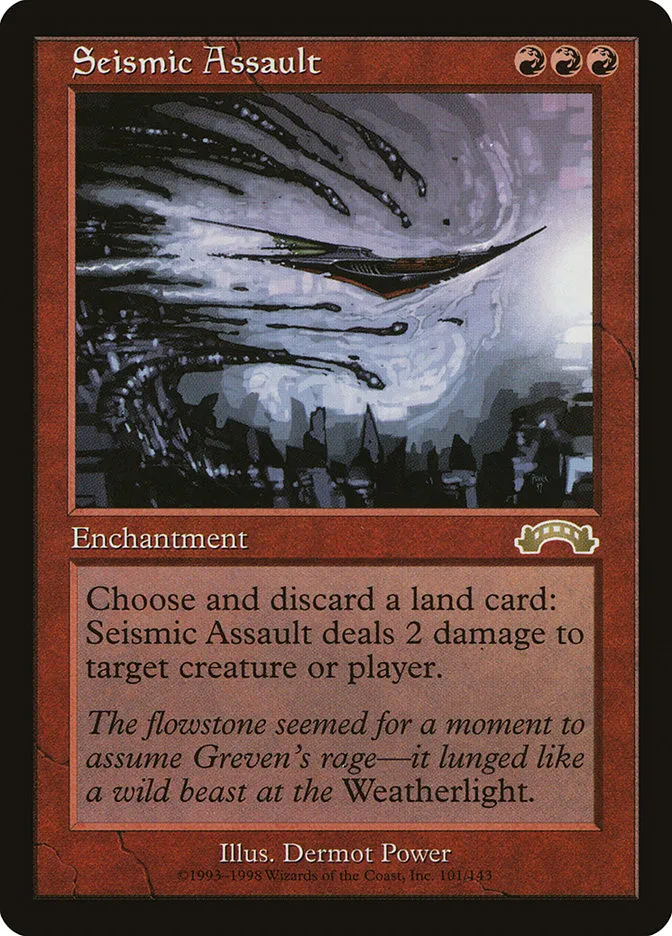 1998 Exodus Seismic Assault rare #101 rare card image