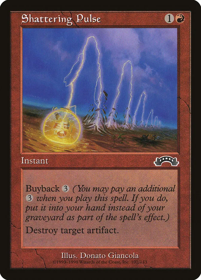 1998 Exodus Shattering Pulse common #102 common card image