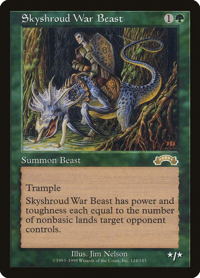 1998 Exodus Skyshroud War Beast rare #124 rare card image