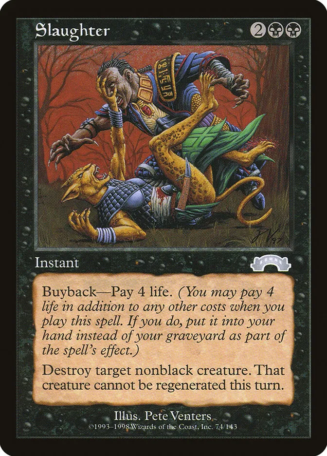 1998 Exodus Slaughter uncommon #74 uncommon card image