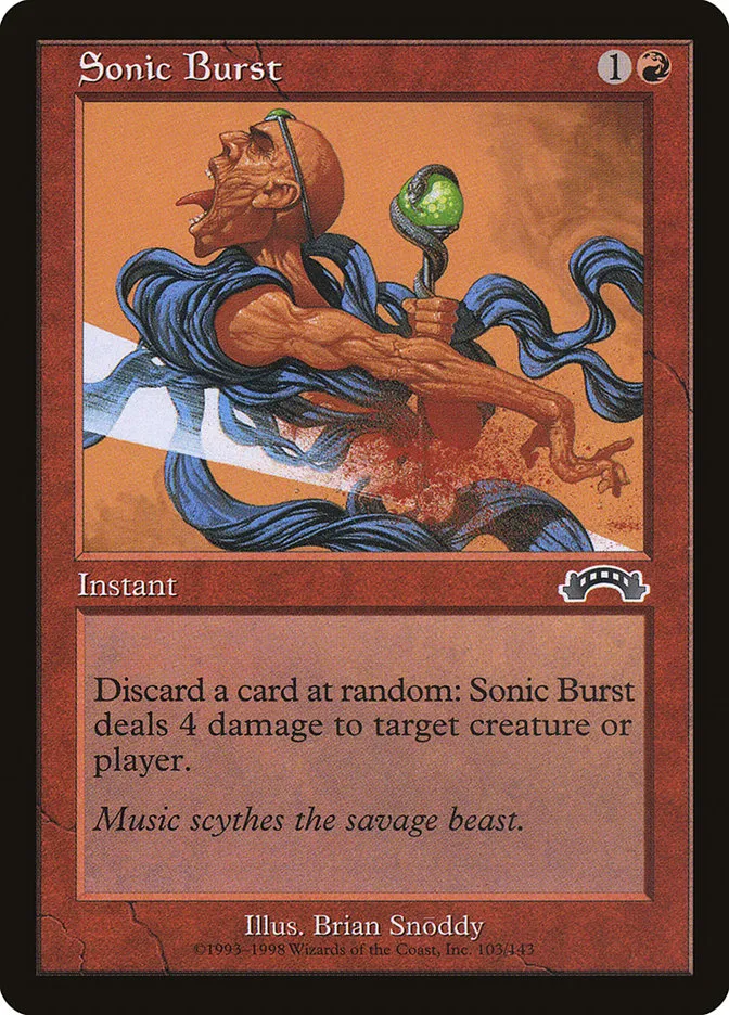 1998 Exodus Sonic Burst common #103 common card image