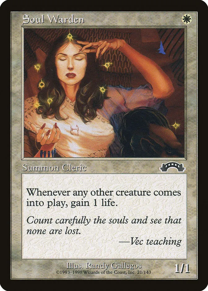 1998 Exodus Soul Warden common #21 common card image