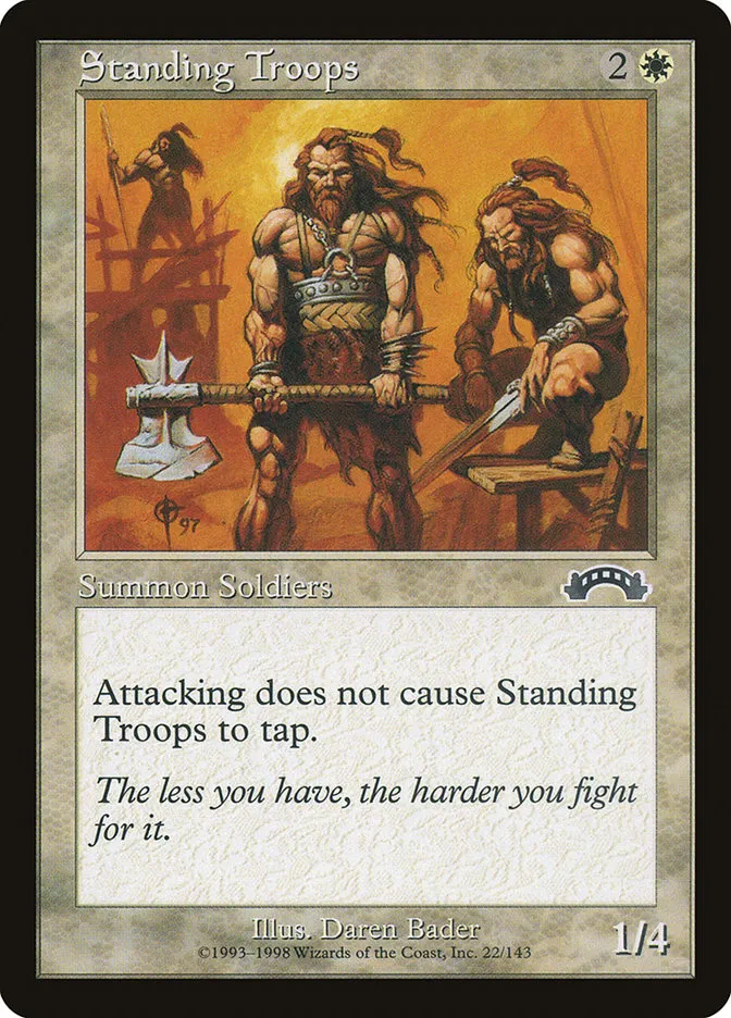 1998 Exodus Standing Troops common #22 common card image