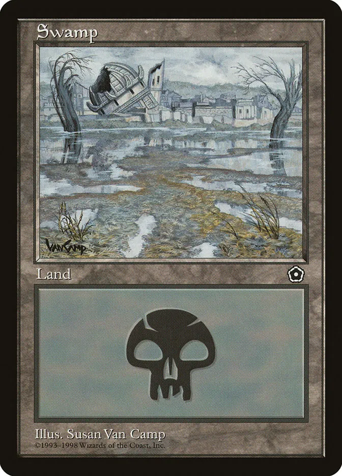 1998 Portal Second Age Swamp common #159 common card image