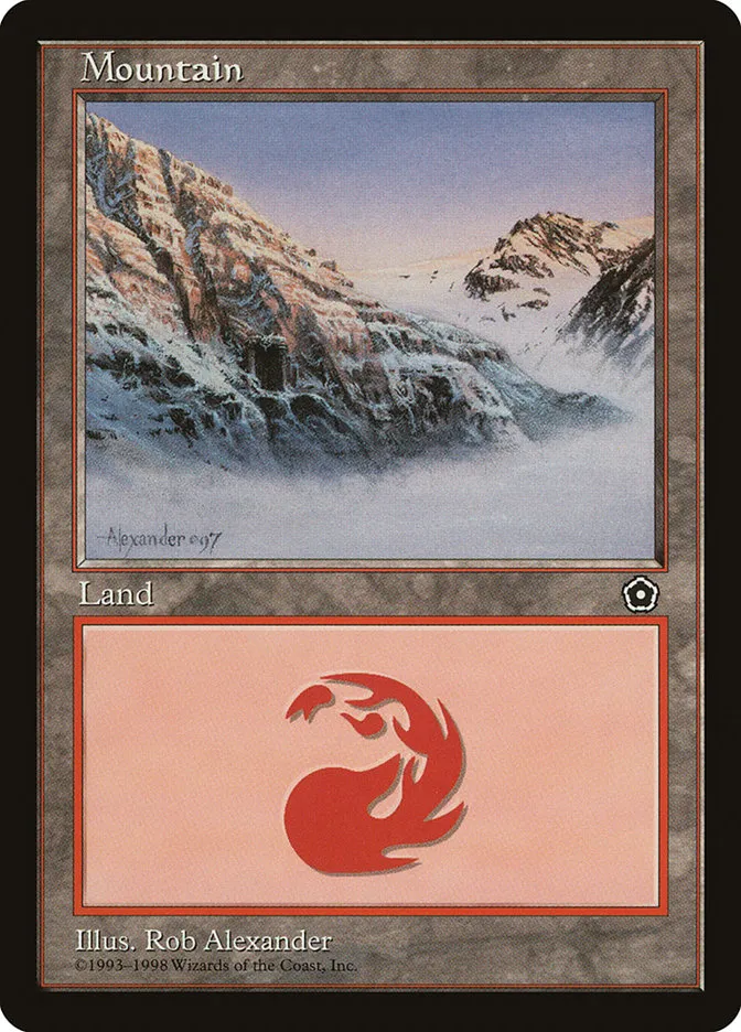 1998 Portal Second Age Mountain common #161 common card image