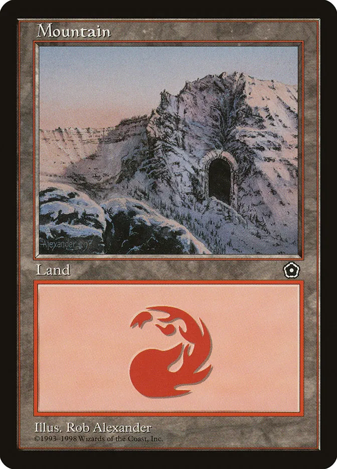 1998 Portal Second Age Mountain common #162 common card image