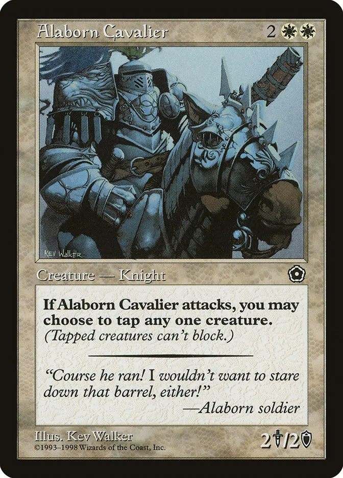 1998 Portal Second Age Alaborn Cavalier uncommon #1 uncommon card image