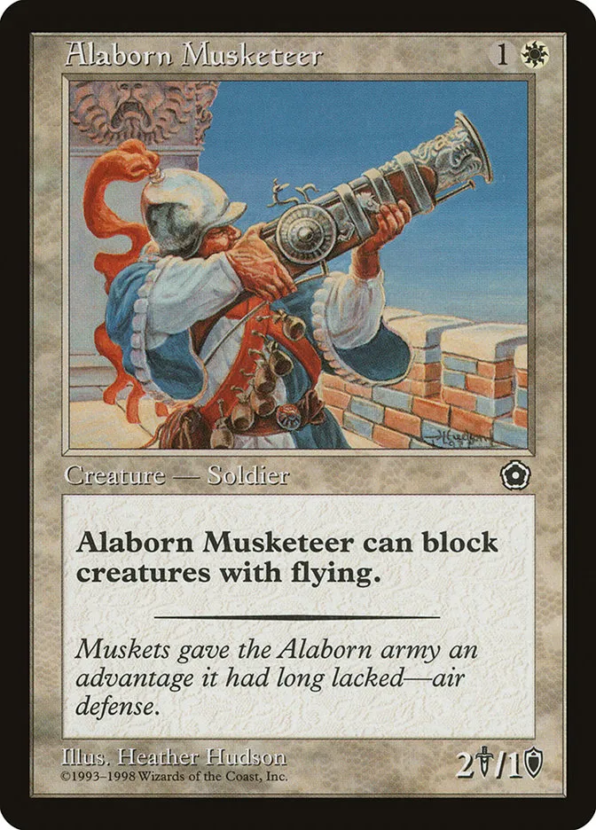 1998 Portal Second Age Alaborn Musketeer common #3 common card image