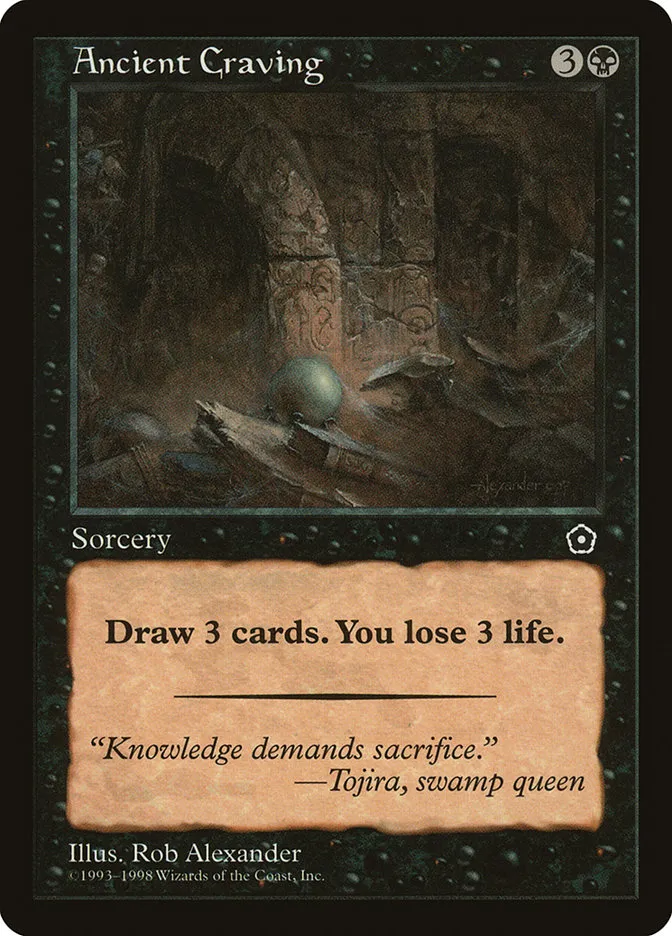 1998 Portal Second Age Ancient Craving rare #62 rare card image