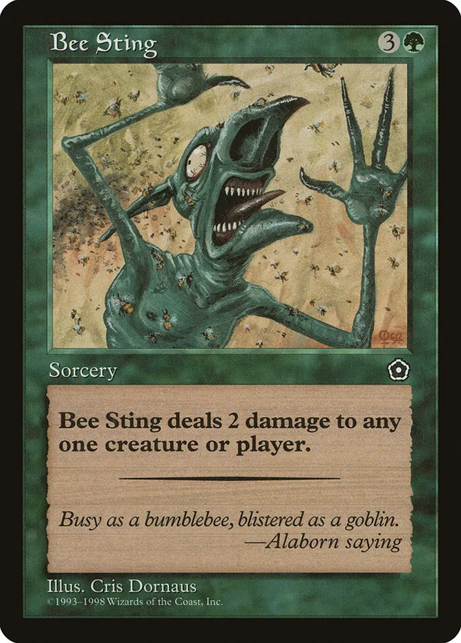 1998 Portal Second Age Bee Sting #124 uncommon card image