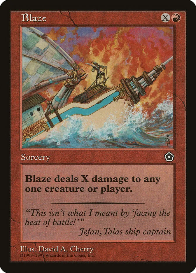 1998 Portal Second Age Blaze #91 uncommon card image