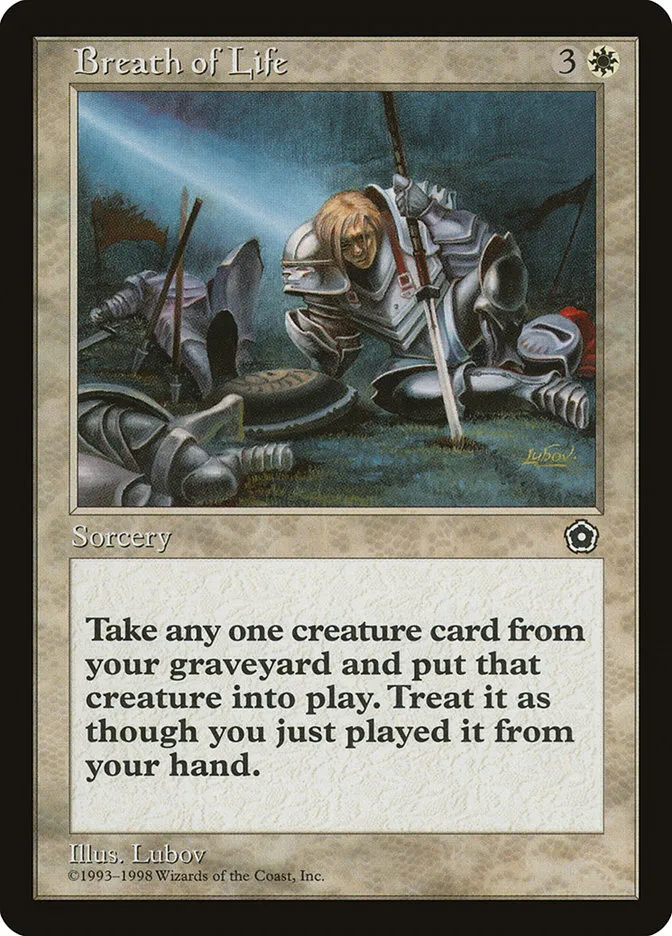 1998 Portal Second Age Breath of Life common #15 common card image