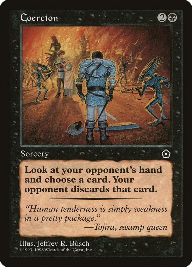 1998 Portal Second Age Coercion uncommon #66 uncommon card image