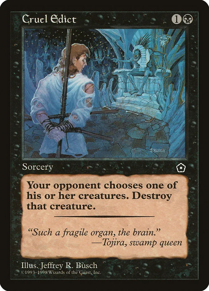 1998 Portal Second Age Cruel Edict common #67 common card image