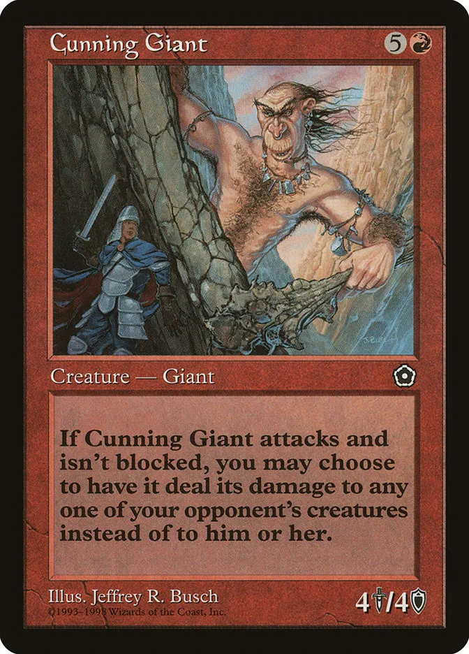 1998 Portal Second Age Cunning Giant rare #93 rare card image