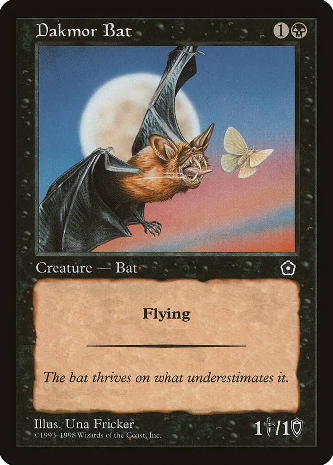 1998 Portal Second Age Dakmor Bat common #68 common card image