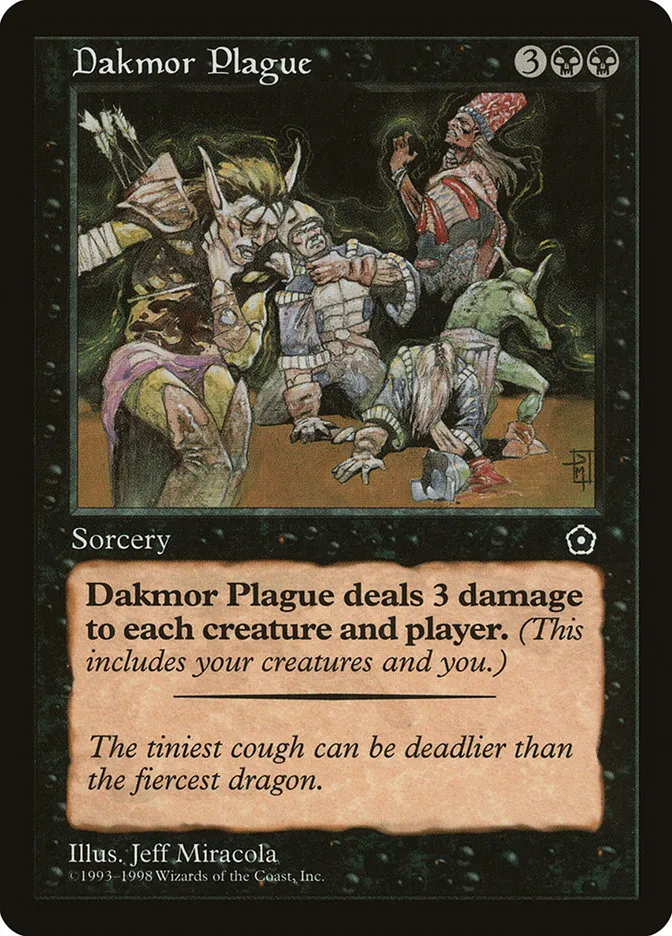 1998 Portal Second Age Dakmor Plague #69 uncommon card image