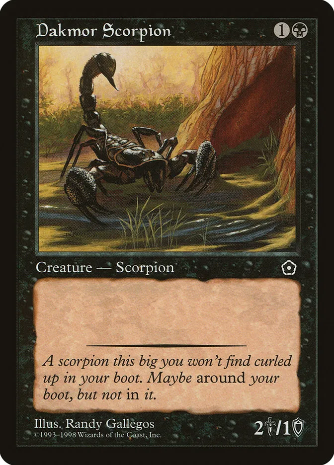 1998 Portal Second Age Dakmor Scorpion common #70 common card image