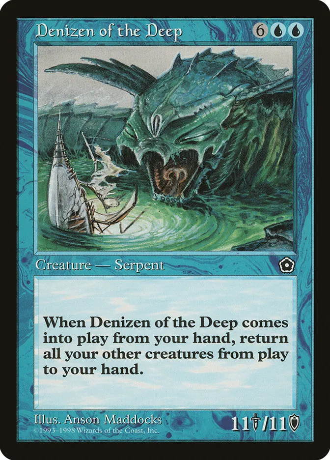 1998 Portal Second Age Denizen of the Deep #35 rare card image