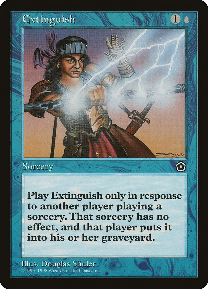 1998 Portal Second Age Extinguish common #38 common card image