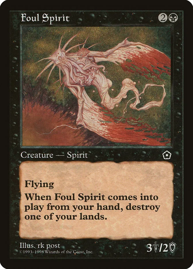 1998 Portal Second Age Foul Spirit #73 uncommon card image
