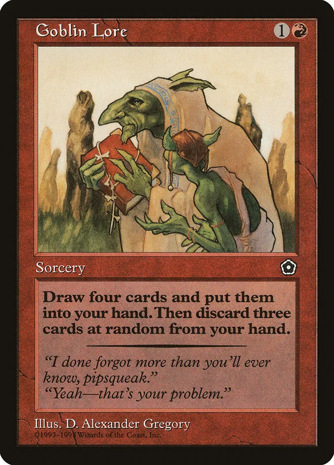 1998 Portal Second Age Goblin Lore uncommon #99 uncommon card image
