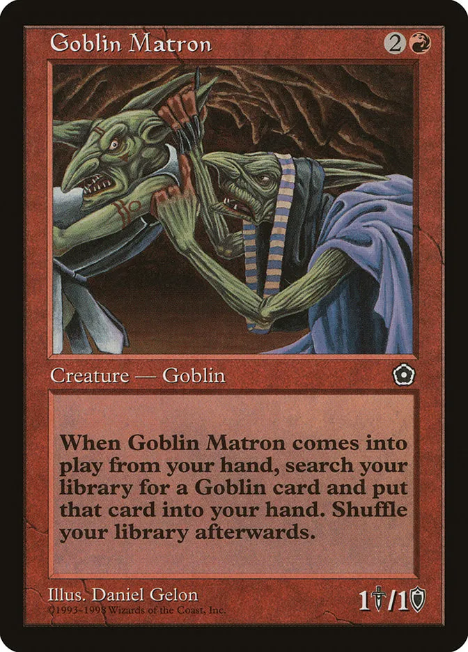 1998 Portal Second Age Goblin Matron uncommon #100 uncommon card image