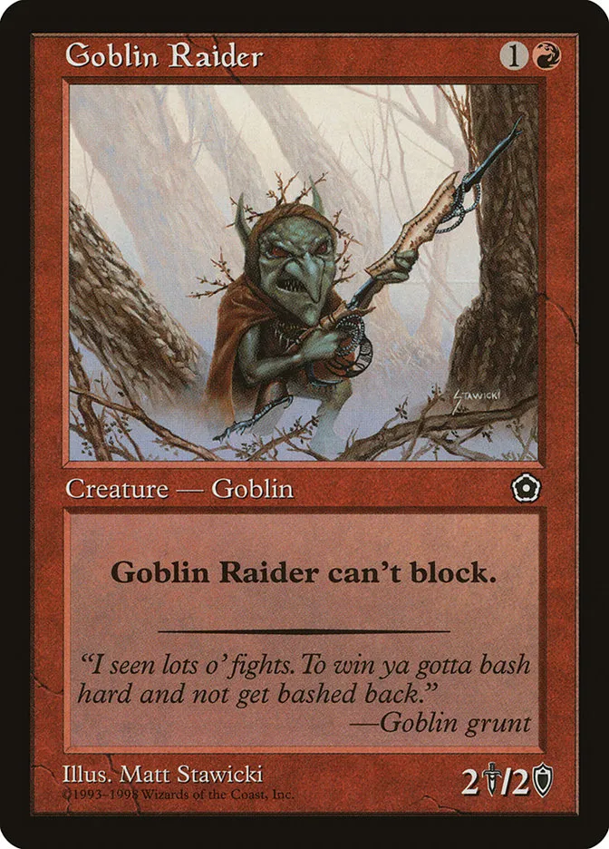 1998 Portal Second Age Goblin Raider common #103 common card image