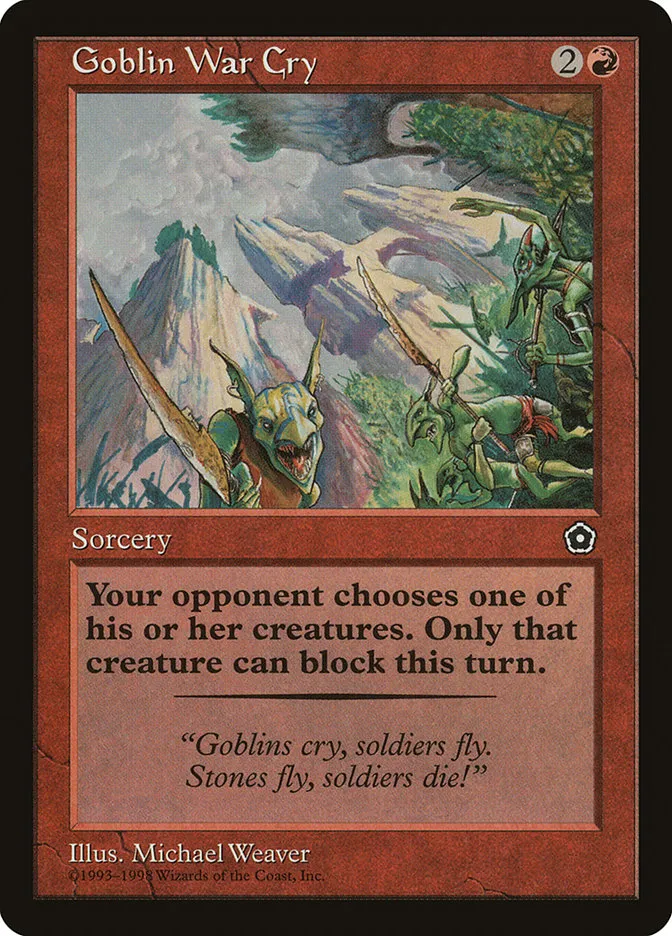 1998 Portal Second Age Goblin War Cry uncommon #104 uncommon card image