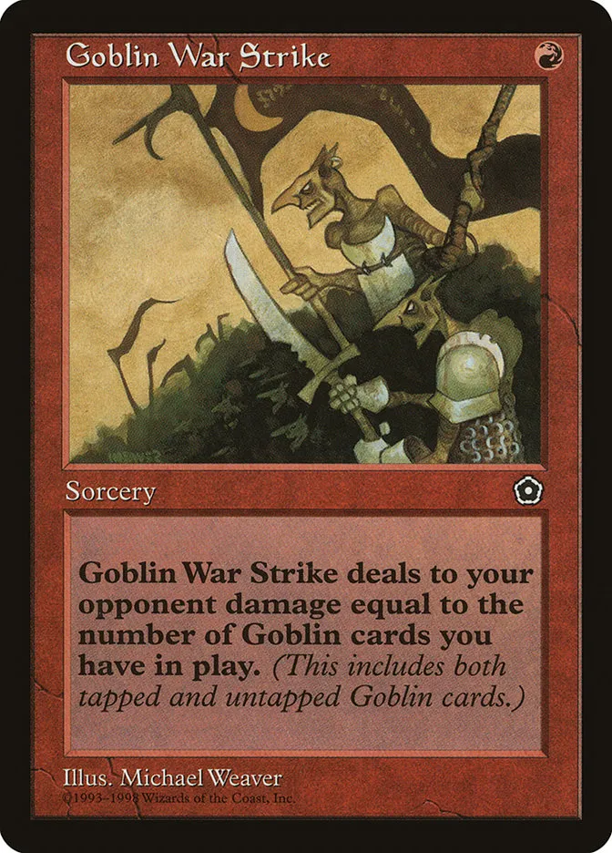1998 Portal Second Age Goblin War Strike common #105 common card image