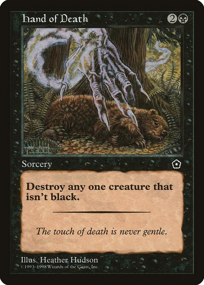 1998 Portal Second Age Hand of Death common #74 common card image