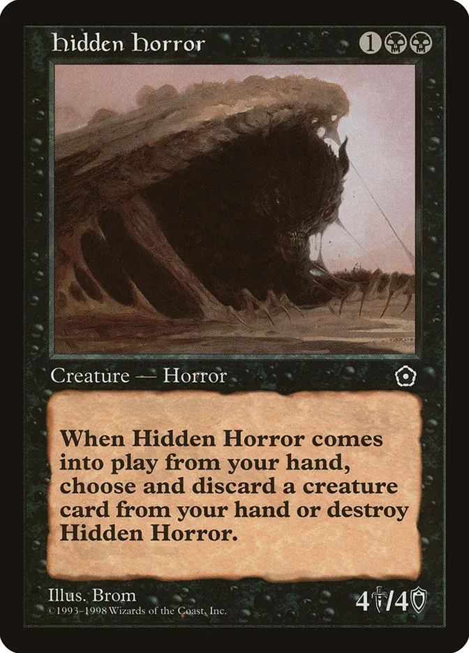 1998 Portal Second Age Hidden Horror rare #75 rare card image